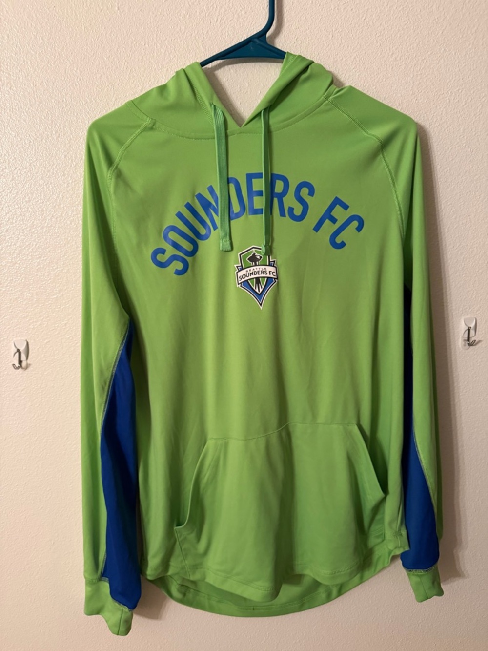 Seattle Sounders FC Lime Green Hoodie with Blue Accents